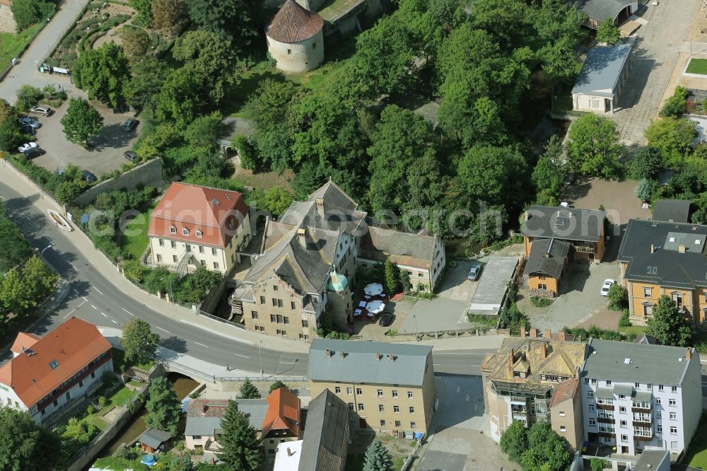 Aerial photograph Zeitz - Complex of the hotel building Renaissance and building of the city administration on the Badstubenvorstadt in Zeitz in the state Saxony-Anhalt