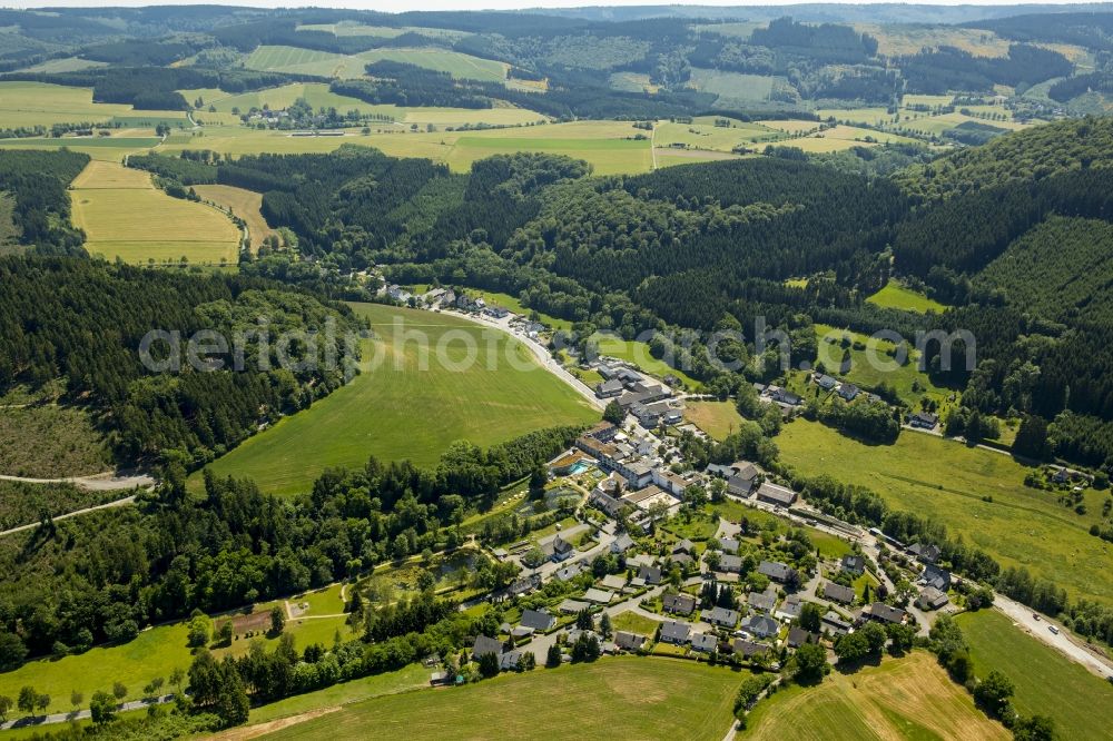 Aerial image Schmallenberg - Complex of the hotel building Romantik- und Welnesshotel Deimann in Schmallenberg in the state North Rhine-Westphalia