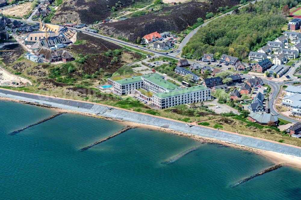 List from above - Complex of the hotel building A-Rosa Sylt in List on Island Sylt in the state Schleswig-Holstein, Germany