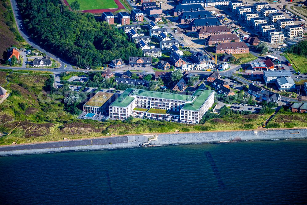 List from above - Complex of the hotel building A-Rosa Sylt in List on Island Sylt in the state Schleswig-Holstein, Germany