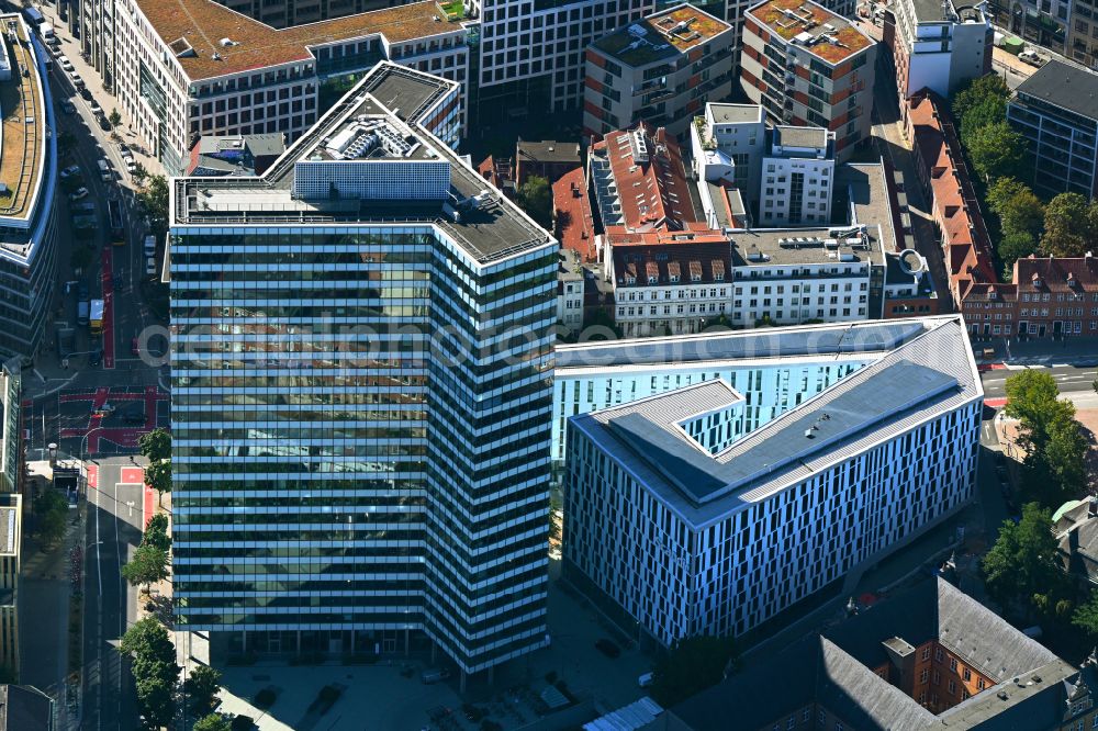 Aerial image Hamburg - Complex of the hotel building Scandic Emporio in the district Neustadt in Hamburg, Germany