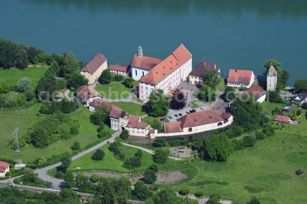 Aerial image Rheinfelden (Baden) - Complex of the hotel building Beuggen Castle in Rheinfelden (Baden) in the state Baden-Wurttemberg, Germany