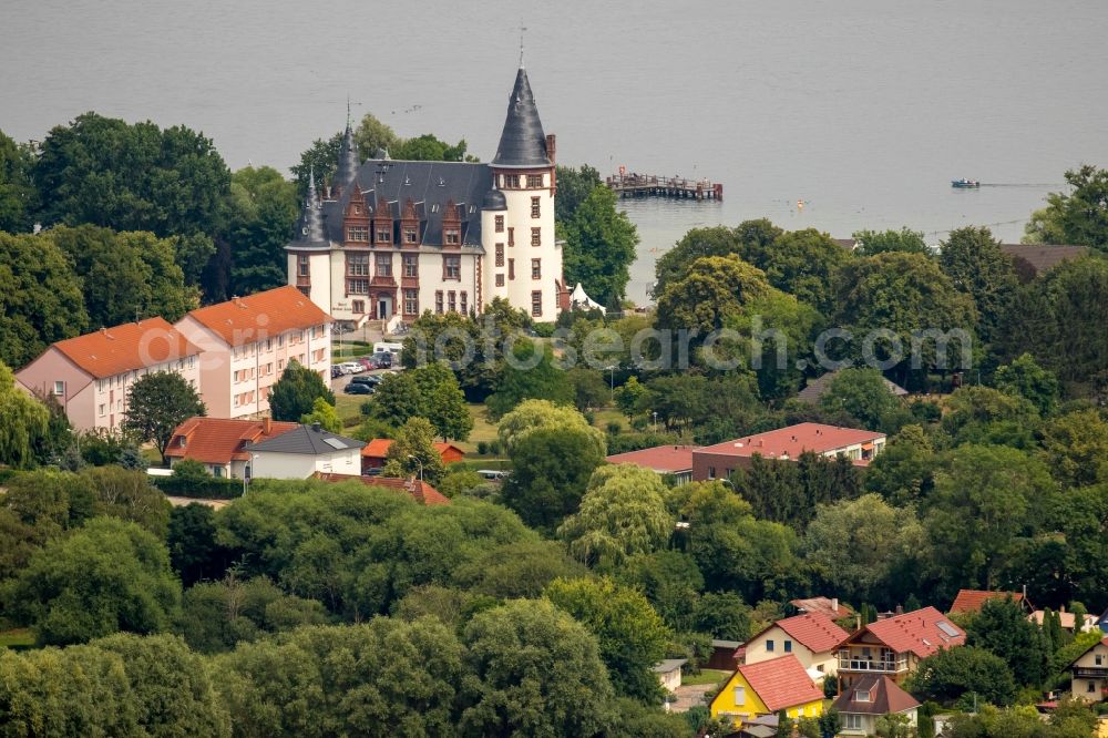 Klink from the bird's eye view: Building complex of the resort castle Klink on the Mueritz in Klink in Mecklenburg-Vorpommern