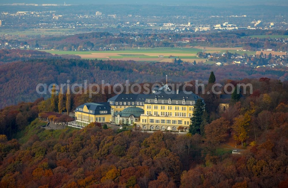 Aerial image Königswinter - Complex of the hotel building Steigenberger Grandhotel Petersberg in Koenigswinter in the state North Rhine-Westphalia