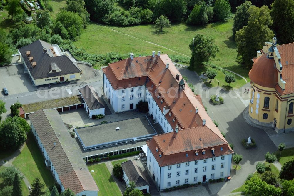 Aerial image Ellwangen (Jagst) - Complex of the hotel building and Tagungshaus Schoenenberg in Ellwangen (Jagst) in the state Baden-Wuerttemberg