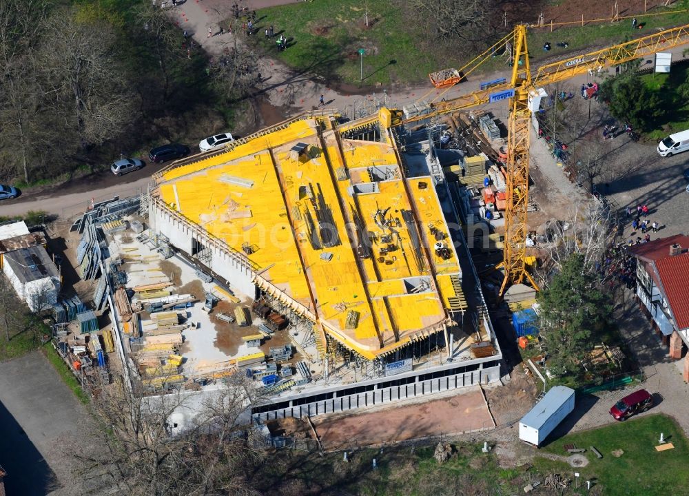 Aerial image Magdeburg - Complex of the hotel building WBG Wohnungsbaugesellschaft Kalbe mbH on Seilerweg in Magdeburg in the state Saxony-Anhalt, Germany