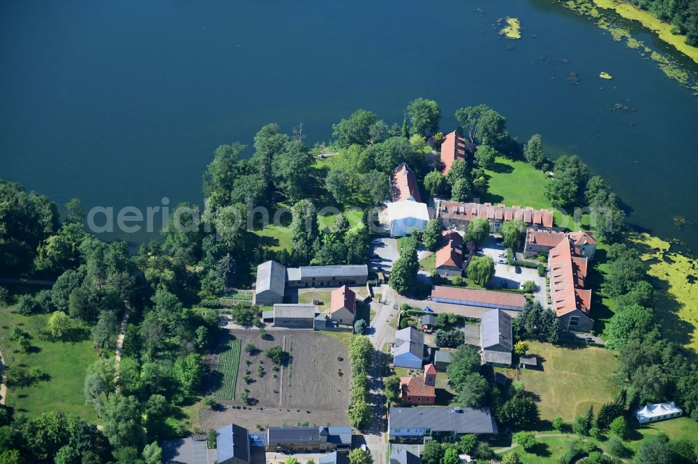 Aerial photograph Werder (Havel) - Complex of the hotel building Zum Rittmeister in the district Kemnitz in Werder (Havel) in the state Brandenburg, Germany