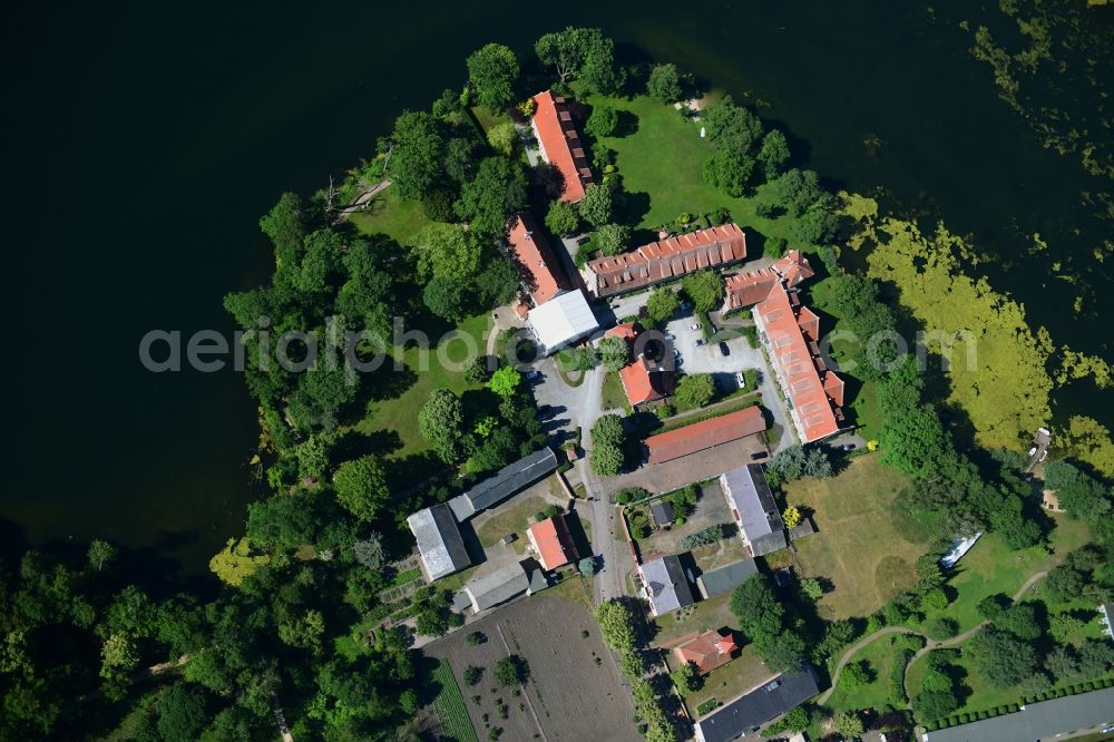 Aerial photograph Werder (Havel) - Complex of the hotel building Zum Rittmeister in the district Kemnitz in Werder (Havel) in the state Brandenburg, Germany