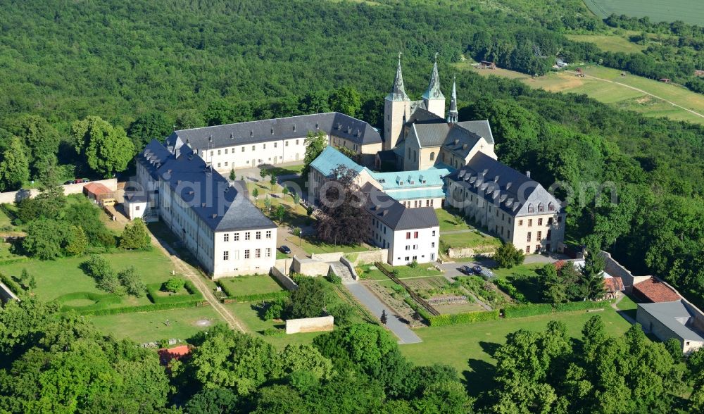 Aerial image Dingelstädt - Complex Huysburg, a monastery on the Romanesque Road at Dingelstädt in Saxony-Anhalt