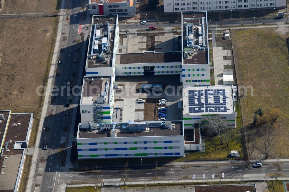 Berlin from the bird's eye view: Building complex of the Institute ifp Institut fuer Produktqualitaet GmbH in Berlin in Germany