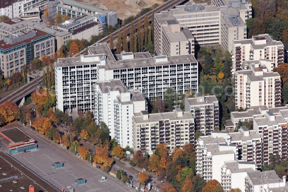 Aerial image München - Administrative building and office complex of IHK Industrie- und Handelskammer in Munich in the state Bavaria