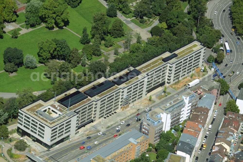 Stuttgart from the bird's eye view: Building complex of the Ministry of the Interior of Baden-Wuerttemberg on Willy-Brandt-Strasse in Stuttgart in the state of Baden-Wuerttemberg