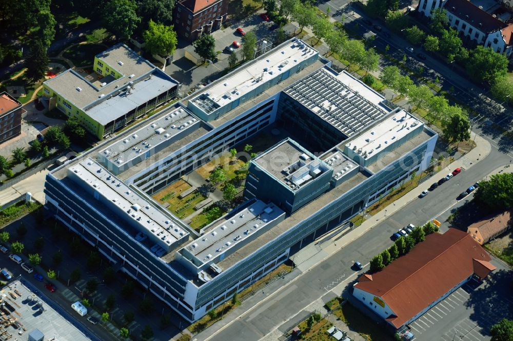 Aerial image Dresden - Building complex of the Institute Bio Innovations Zentrum Dresden on Tatzberg in Dresden in the state Saxony, Germany