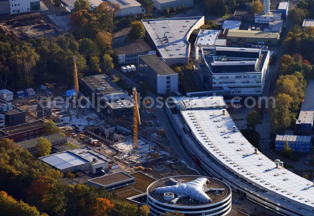 Hamburg from the bird's eye view: Building complex of the Institute Center for Free-Electron Laser Science in Hamburg in Germany