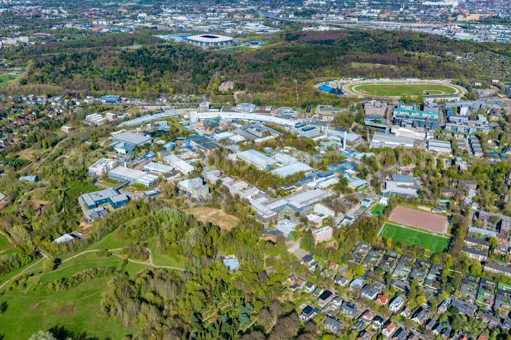 Aerial photograph Hamburg - Building complex of the Institute Center for Free-Electron Laser Science in Hamburg in Germany