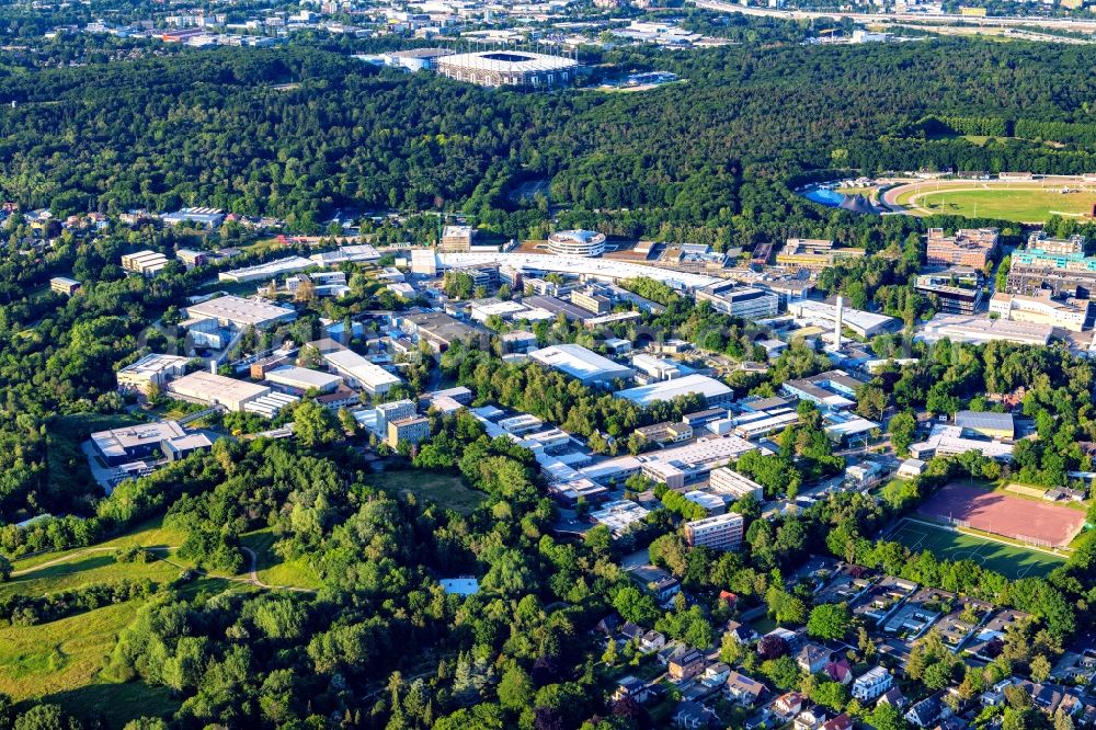 Hamburg from the bird's eye view: Building complex of the Institute Center for Free-Electron Laser Science in Hamburg in Germany