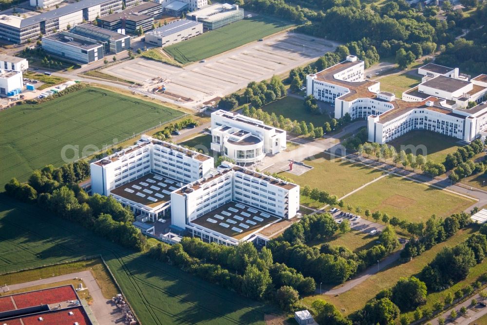 Aerial image Ulm - Building complex of the Institute Daimler TSS GmbH in Ulm in the state Baden-Wurttemberg, Germany