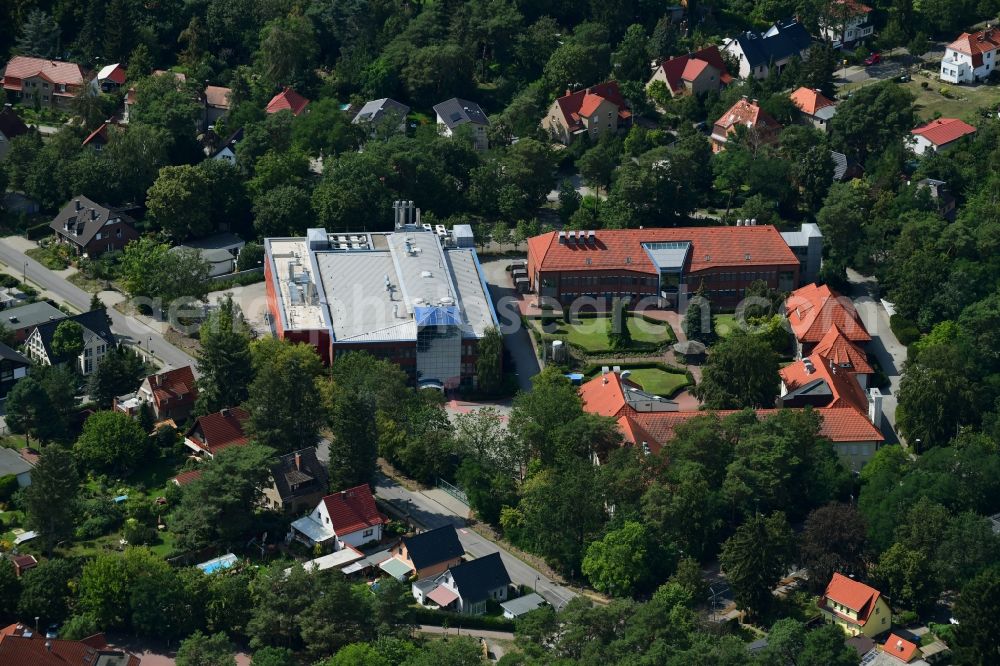 Bergholz-Rehbrücke from the bird's eye view: Building complex of the Institute Deutsches Institut fuer Ernaehrungsforschung in Bergholz-Rehbruecke in the state Brandenburg, Germany