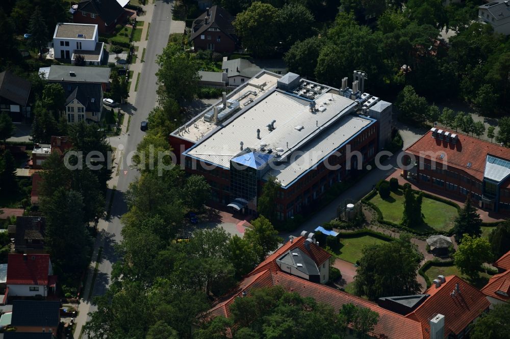 Bergholz-Rehbrücke from the bird's eye view: Building complex of the Institute Deutsches Institut fuer Ernaehrungsforschung in Bergholz-Rehbruecke in the state Brandenburg, Germany