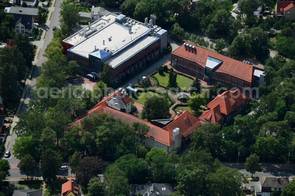 Aerial image Bergholz-Rehbrücke - Building complex of the Institute Deutsches Institut fuer Ernaehrungsforschung in Bergholz-Rehbruecke in the state Brandenburg, Germany