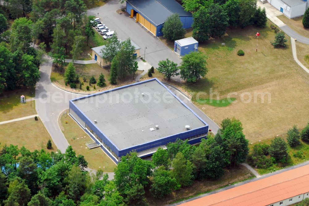 Aerial photograph Königsbrück - Building complex of the Institute Flugmedizinisches Institut of Luftwaffe of Bundeswehr on street Steinborner Strasse in Koenigsbrueck in the state Saxony, Germany