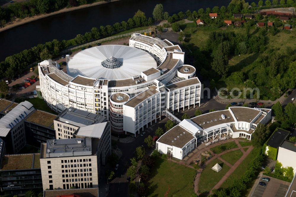 Aerial image Berlin - Building complex of the Institute Fraunhofer-Institut fuer Produktionsanlagen und Konstruktionstechnik on Pascalstrasse in Berlin in Germany