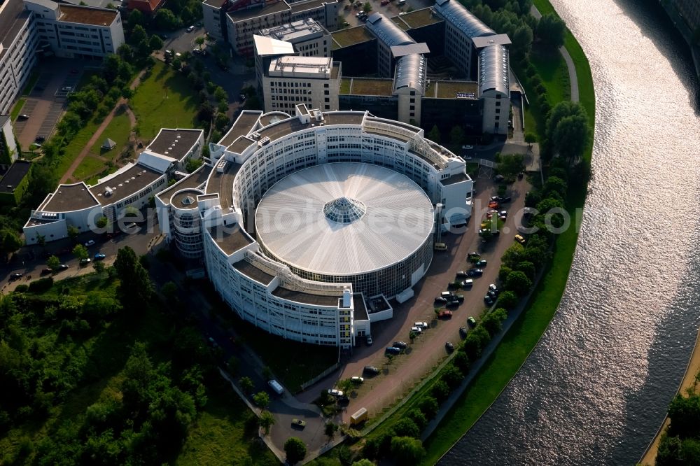 Aerial image Berlin - Building complex of the Institute Fraunhofer-Institut fuer Produktionsanlagen und Konstruktionstechnik on Pascalstrasse in Berlin in Germany