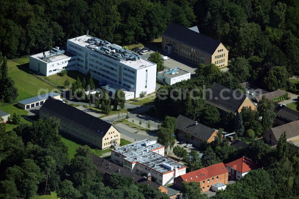 Rostock from above - Building complex of the Institute Landesamt f. Landwirtschaft, Lebensmittelsicherung u. Fischerei M-V e.V. in Rostock in the state Mecklenburg - Western Pomerania