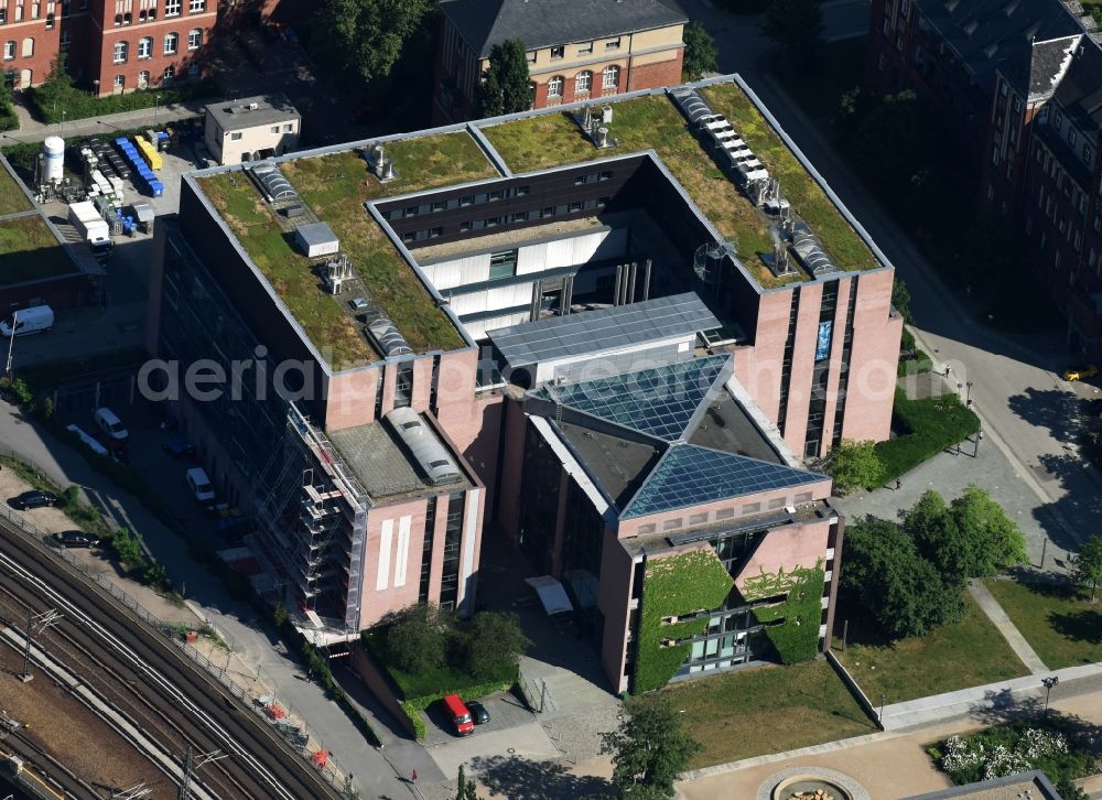 Berlin from the bird's eye view: Building complex of the Institute Max-Planck-Institut fuer Infektionsbiologie and Deutsches Rheuma-Forschungszentrum (DRFZ) on Virchowweg in Berlin