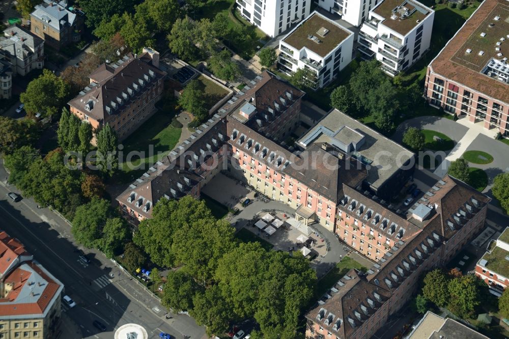 Aerial photograph Heidelberg - Building complex of the Institute Max-Weber-Institut fuer Soziologie der Universitaet Heidelberg on Bergheimer Strasse in Heidelberg in the state Baden-Wuerttemberg