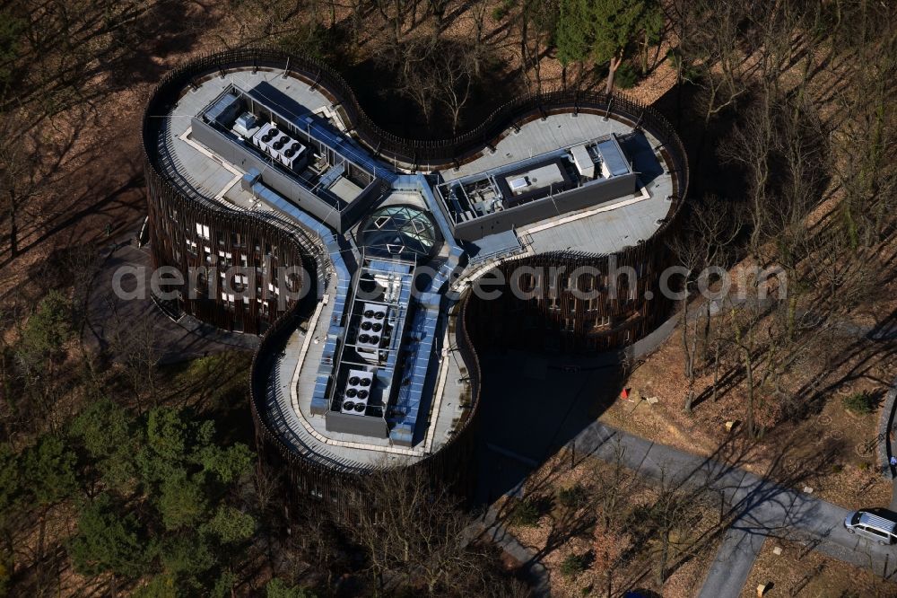 Potsdam from above - Building complex of the Institute Potsdam Institute for Clinate Impact Research (PIK) e. V. in the district Teltower Vorstadt in Potsdam in the state Brandenburg