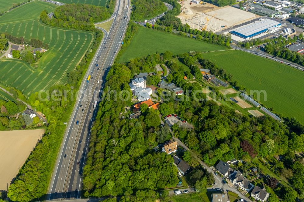 Aerial image Witten - Building complex of the Institute Witten/Annen Institut fuer Waldorf-Paedagogik e.V. on Annener Berg in Witten in the state North Rhine-Westphalia, Germany