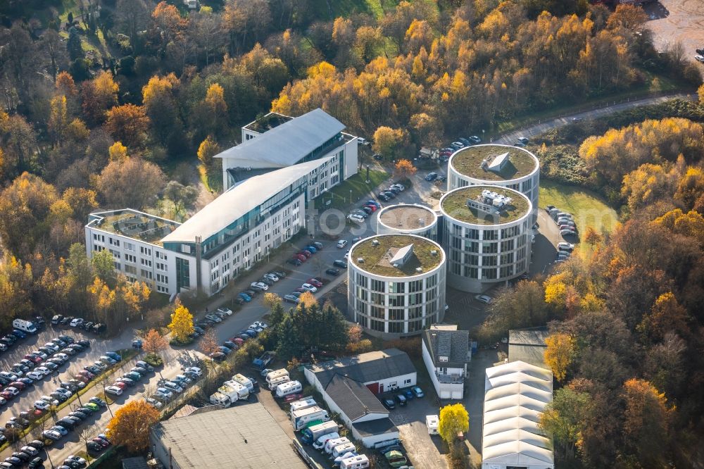 Aerial image Witten - Building complex of the Institute ZBZ Witten GmbH on Alfred-Herrhausen-Strasse in Witten in the state North Rhine-Westphalia, Germany