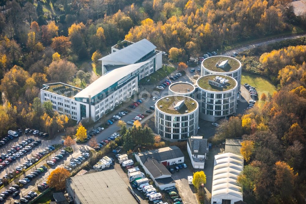 Aerial image Witten - Building complex of the Institute ZBZ Witten GmbH on Alfred-Herrhausen-Strasse in Witten in the state North Rhine-Westphalia, Germany