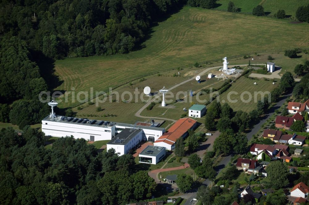 Aerial image Lindenberg - Building complex of the Institute Deutsches Zentrum fuer Luft- und Raumfahrt (DLR) in Lindenberg in the state Mecklenburg - Western Pomerania