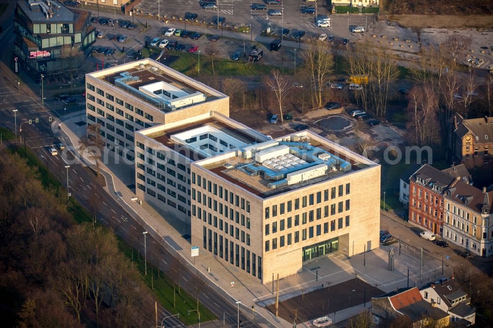 Aerial image Gelsenkirchen - Building complex of the new center of Justice of Gelsenkirchen in the state of North Rhine-Westphalia