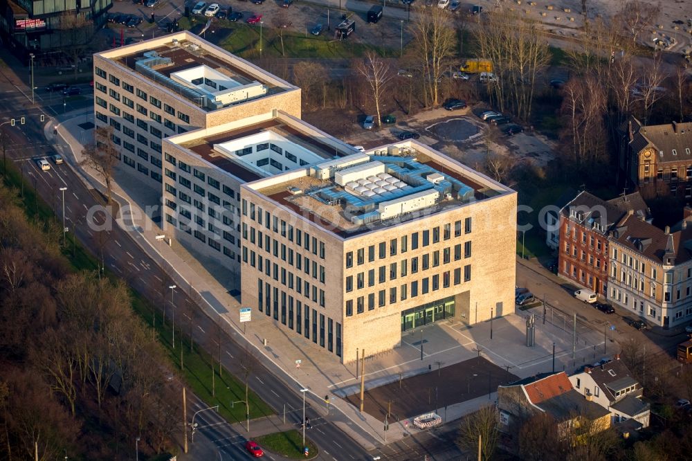 Aerial photograph Gelsenkirchen - Building complex of the new center of Justice of Gelsenkirchen in the state of North Rhine-Westphalia