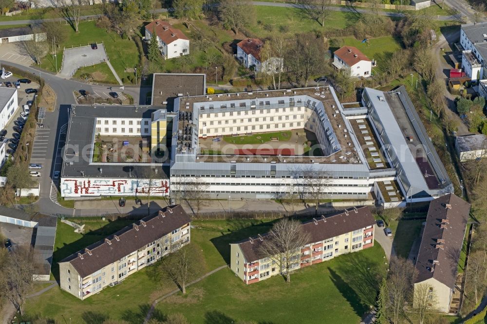 Detmold from above - Building complex of prison correctional Detmold in Lower Saxony