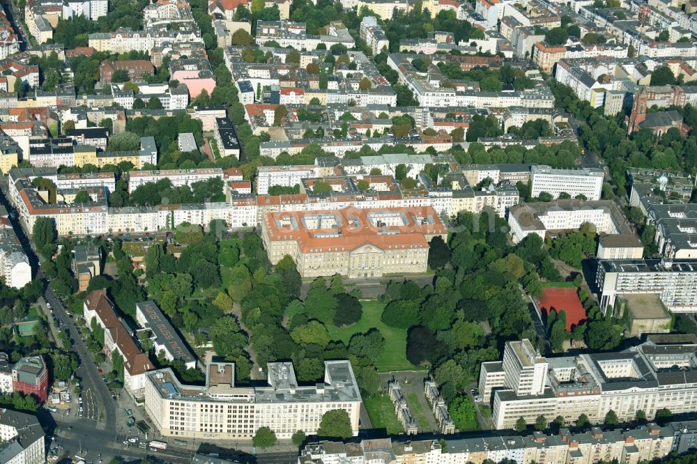 Berlin from the bird's eye view: Building complex of the Kammergericht court of in Berlin, Germany