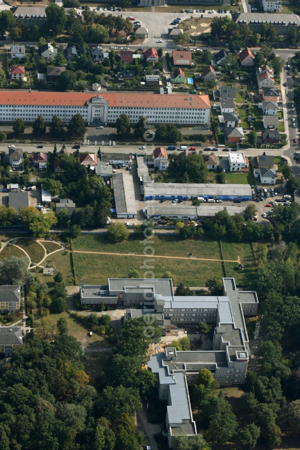 Aerial photograph Berlin - Building complex of the university Katholische Hochschule fuer Sozialwesen Berlin in Berlin