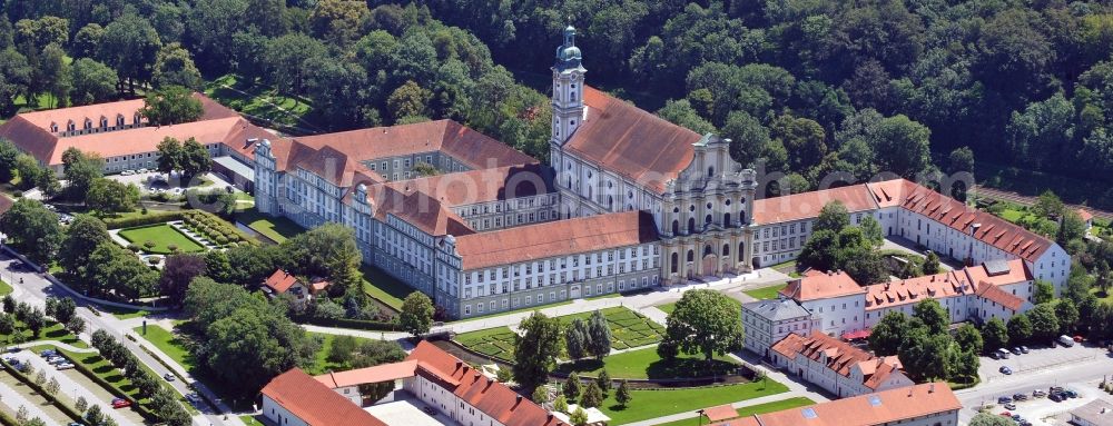 Aerial photograph Fürstenfeldbruck - Complex of buildings of the monastery Fuerstenfeld in Fuerstenfeldbruck in the state Bavaria, Germany