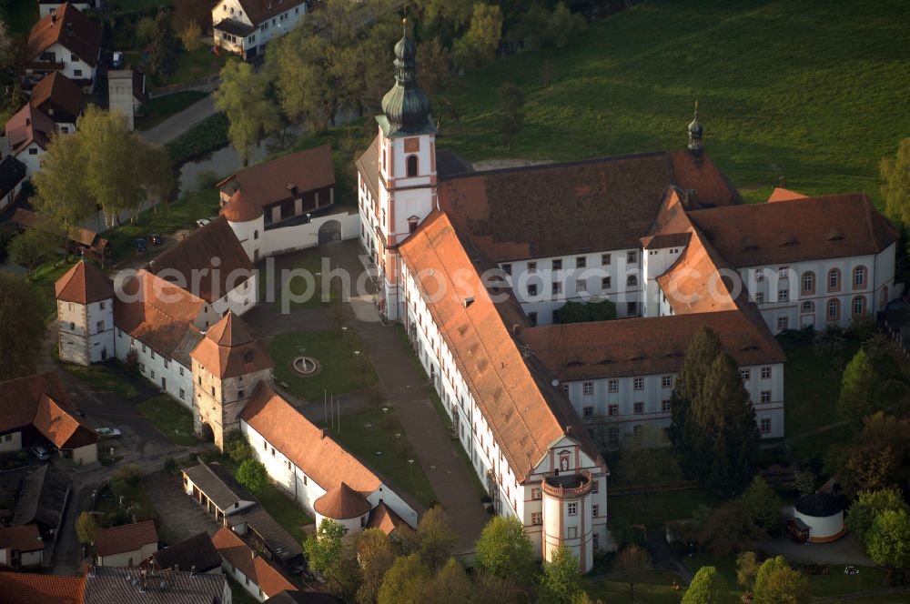 Auerbach in der Oberpfalz from above - Complex of buildings of the monastery Kloster Michelfeld on street Klosterweg in Auerbach in der Oberpfalz in the state Bavaria, Germany