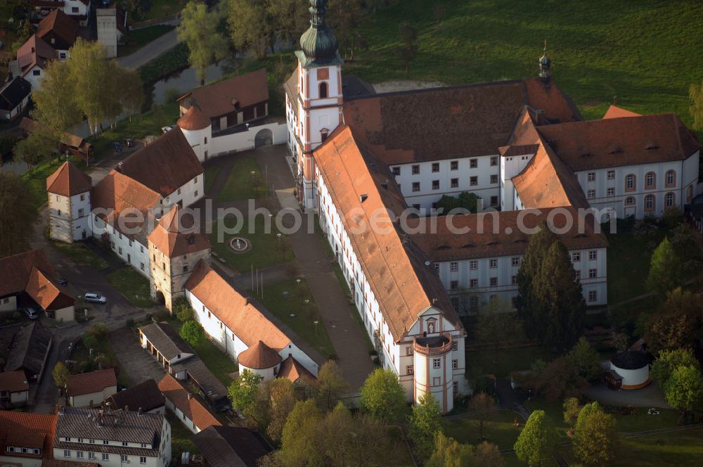 Auerbach in der Oberpfalz from the bird's eye view: Complex of buildings of the monastery Kloster Michelfeld on street Klosterweg in Auerbach in der Oberpfalz in the state Bavaria, Germany