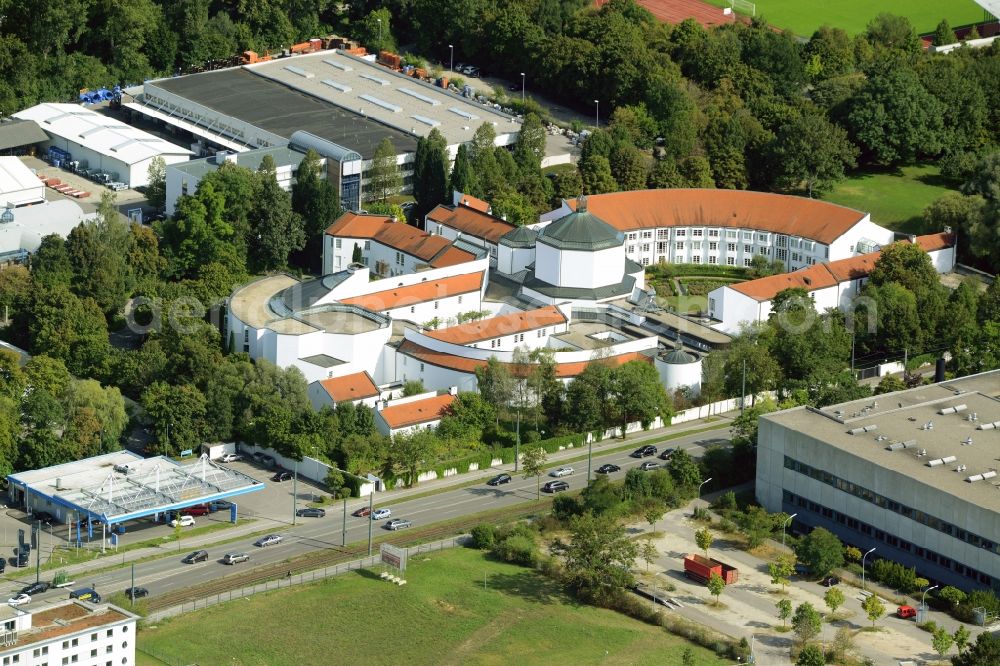 Augsburg from the bird's eye view: Complex of buildings of the monastery Priesterseminar der Dioezese Augsburg an der Stauffenbergstrasse in Augsburg in the state Bavaria