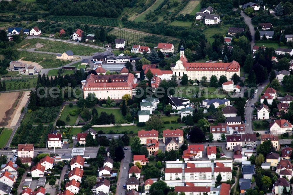 Aerial photograph Bühl - Complex of buildings of the monastery Maria Hilf in Buehl in the state Baden-Wuerttemberg