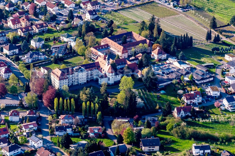 Aerial photograph Bühl - Complex of buildings of the monastery Maria hilf in Buehl in the state Baden-Wuerttemberg, Germany