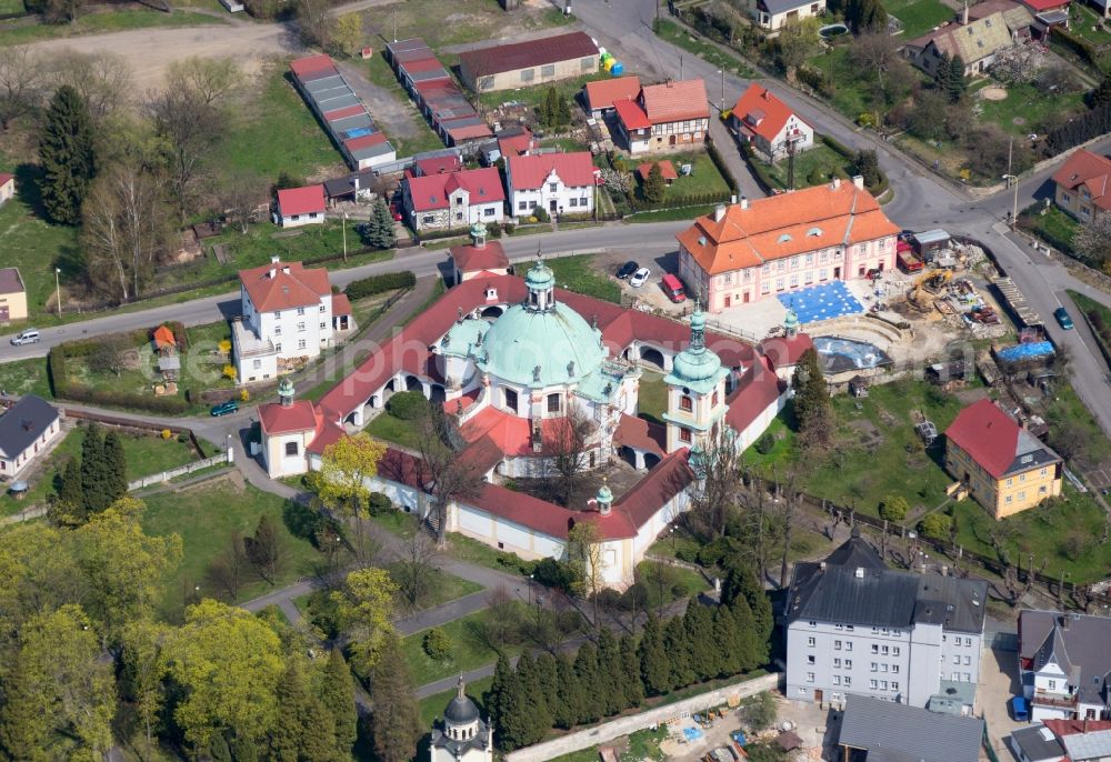 Aerial image Ceska Kamenice - Complex of buildings of the monastery in Ceska Kamenice in Tschechische Republik