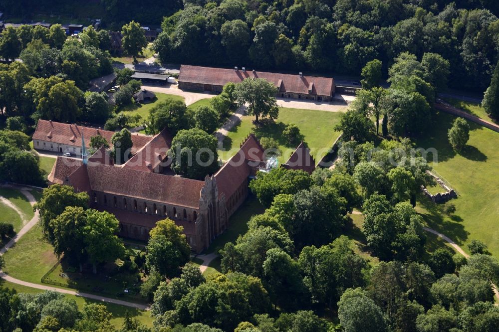 Aerial image Chorin - Complex of buildings of the monastery in der Schorfheide in Chorin in the state Brandenburg