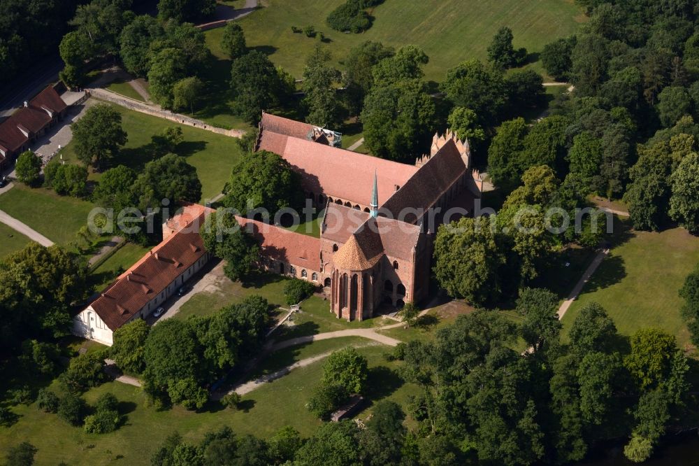 Aerial photograph Chorin - Complex of buildings of the monastery in der Schorfheide in Chorin in the state Brandenburg