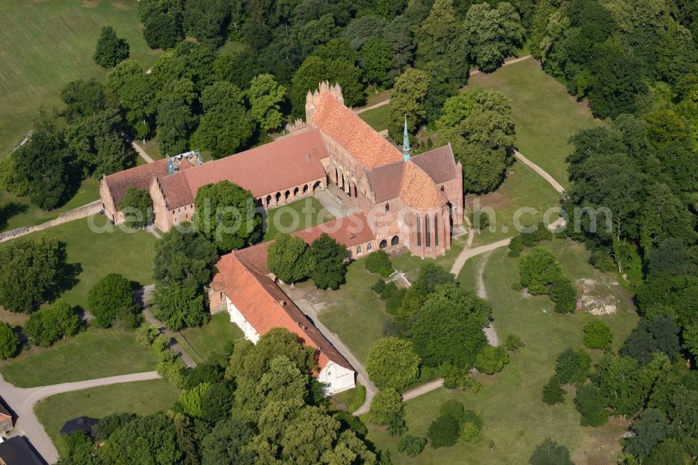 Aerial image Chorin - Complex of buildings of the monastery in der Schorfheide in Chorin in the state Brandenburg